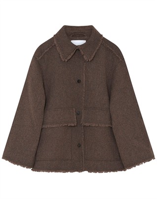 Harry Heavy Wool Twill Jakke - Chocolate Chip